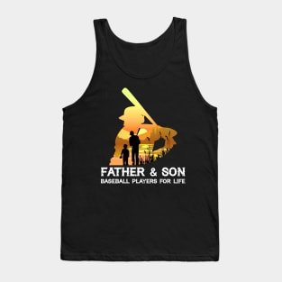 Father And Son Baseball Players For Life Tank Top